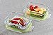 LIVING EXPRESS 3 Pieces Glass Food Storage Container Set with Snap Locking Lid,Airtight,Microwave,Oven,Freezer,Dishwasher Safe,BPA-Free (Large Square)