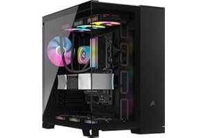 CORSAIR iCUE Link 6500X RGB Mid-Tower ATX Dual Chamber PC Case – Panoramic Tempered Glass - Reverse Connection Motherboard Co