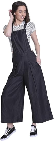 black culotte dungarees