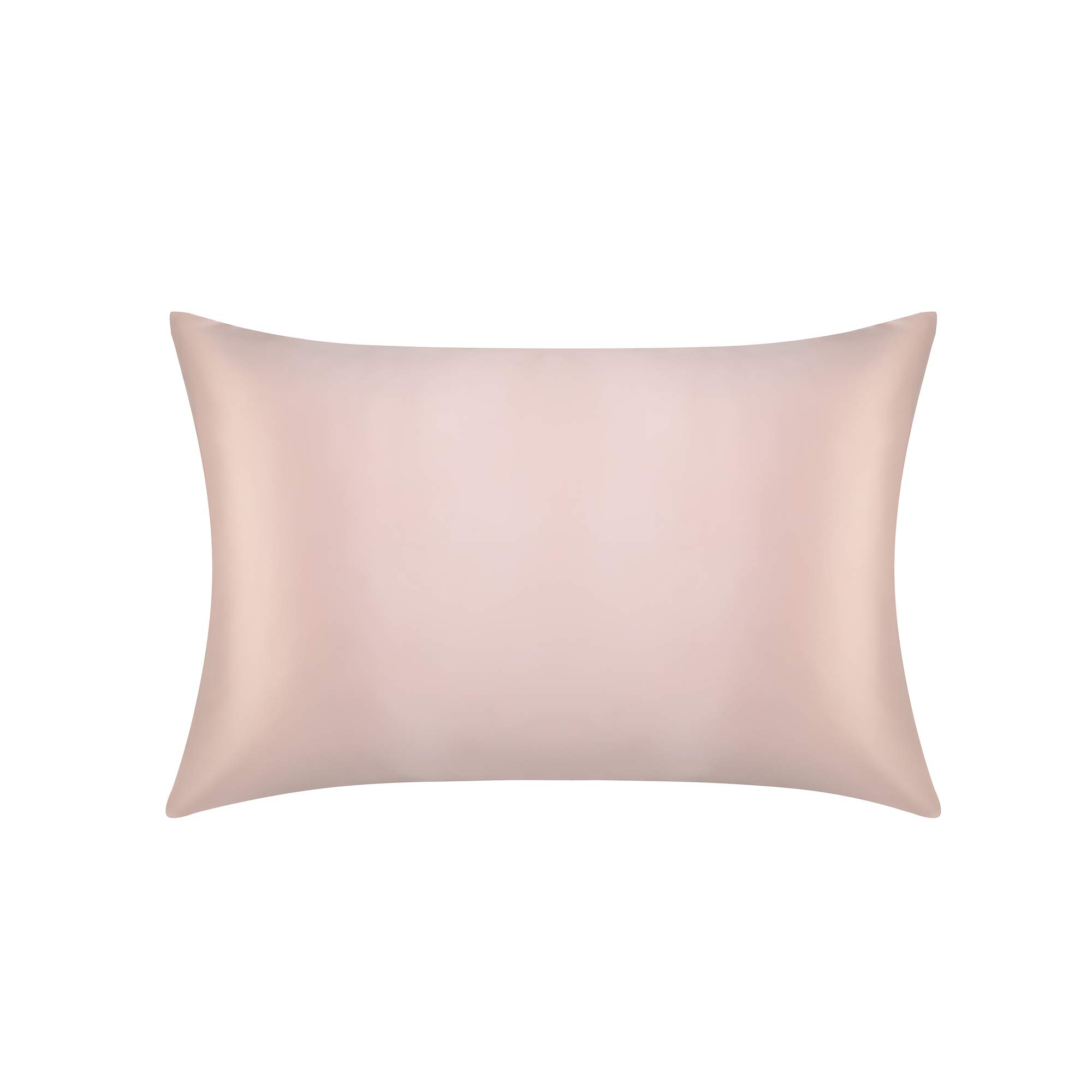 Jasmine Silk 100% 22 Momme Mulberry Charmeuse Silk Pillowcase for Hair and Skin 50 cm x 75 cm Envelope Closure (Pink)