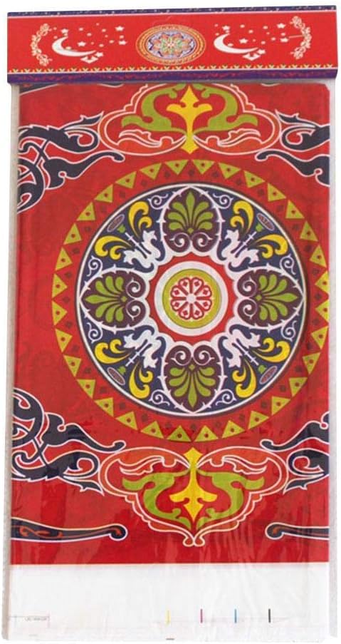 EID Mubarak Tablecloth, Printed Table Cloth Tableware Decoration Table PE Tablecloths For Islamic Ramadan Muslim Party Decoration 108180cm