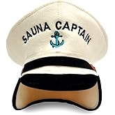 Natural Textile Sauna Captain White 100% Organic Wool Felt Trapper Hat for Russian Banya - Heat Protection - Unisex Adults - Large