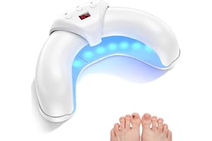 JUNLLU Nail Fungus Laser Treatment LED Light Device-Home Use Automatic Sensing Nail Fungus Light Device for Weak And Damaged Nails,Portable and Adjustable Time(White)