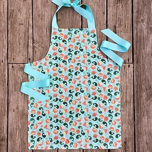 Handmade Aqua Mermaid Apron for Tween Girls