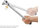 Amazon Basics 3/8 in Drive Click Torque Wrench 15-80 ft-lb 20.4-108.5 Nm view 3