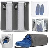 ComfyHomey Shoe Laundry Bag Set: 2 Pack Shoe Washing Machine Bag + Reusable Dryer Mesh Bag | Durable, Tear-Resistant, Reinforced Zipper | 360° Clean for Sneakers, Tennis & Gym Shoes, Easy & Safe Wash