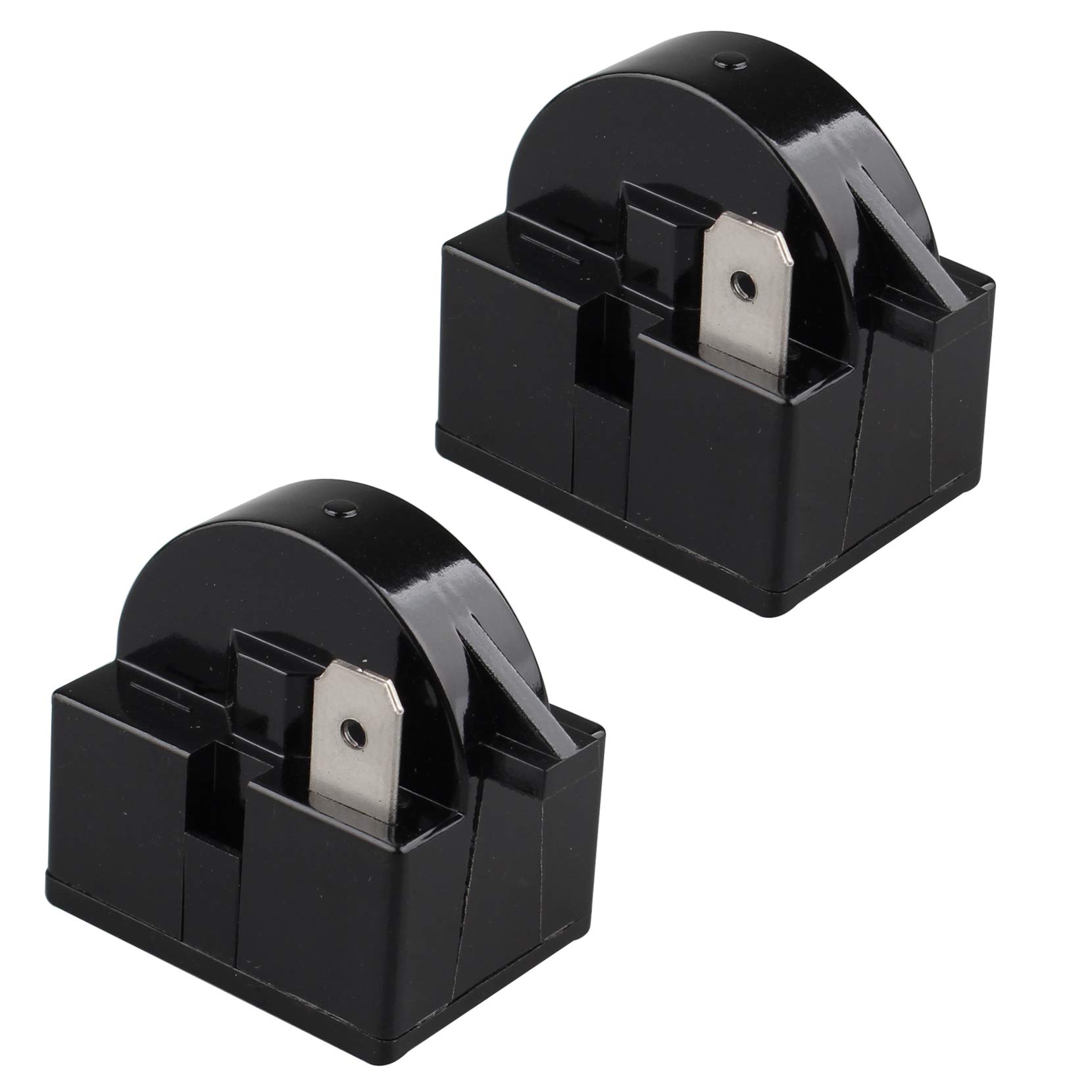 Futheda 2PCS 220V 22 Ohm 1 Pin Refrigerator Freezer Compressor PTC Starter Relay Refrigerator Accessories for Refrigerator (Black)