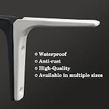Sayayo EJR100W-4P Shelf Bracket 100mm Corner Brace White 4 pcs view 4