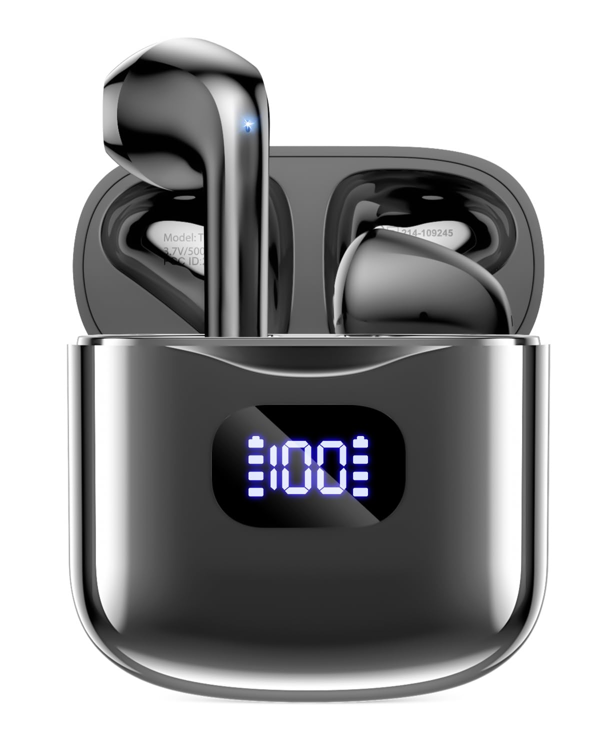 Photo 1 of Wireless Earbuds Bluetooth 5.3 Ear Buds, Bluetooth Headphones with LED Display Charging Case, 40Hrs Playtime Stereo Sound, IPX7 Waterproof in-Ear Earphones with Mic for Phone Tablet Sports, Charcoal