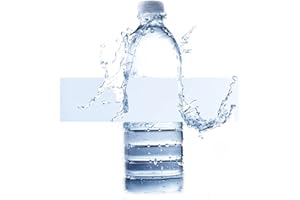 BLEIDRUCK 100 Pcs Water Bottle Labels Glossy White Waterproof Stickers, 8.2"×2" Printable Blank Wraparound Rectangle Labels for Inkjet or Laser Printer