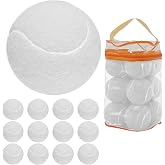 GKK Tennis Balls 12 Pack Durable Pressurized Tennis Balls Yellow Felt Training Tennis Balls High Bounce Practice Tennis Balls for Beginners Dogs