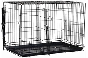 Precision Pet Products Two Door Great Crate Wire Dog Crate, 42 Inch, For Pets 70-90 lbs, With 5-Point Locking System