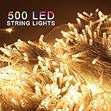 ZOIC 500 LED Christmas Wedding Party Fairy String Lights Lamp 100 Meters (328 feet) 8 Modes 31V Memory Function Warm White