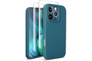 SUW Compatible with iPhone 16 Pro Max Case, [Compatible with MagSafe] 6.9" Silicone Case with[2 Screen Protectors][Full Camera Protection],Soft Anti-Scratch Microfiber Lining Inside, Deep Sky Blue
