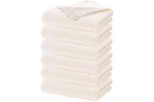 HIFLORA 6 Pack Premium Wash Cloths 12 x 12 Inch Quick Drying Face Towel for Drying Face Soft Coral Velvet Fingertip Towels for Bathroom Washcloths for Body and Face with Highly Absorbent, White