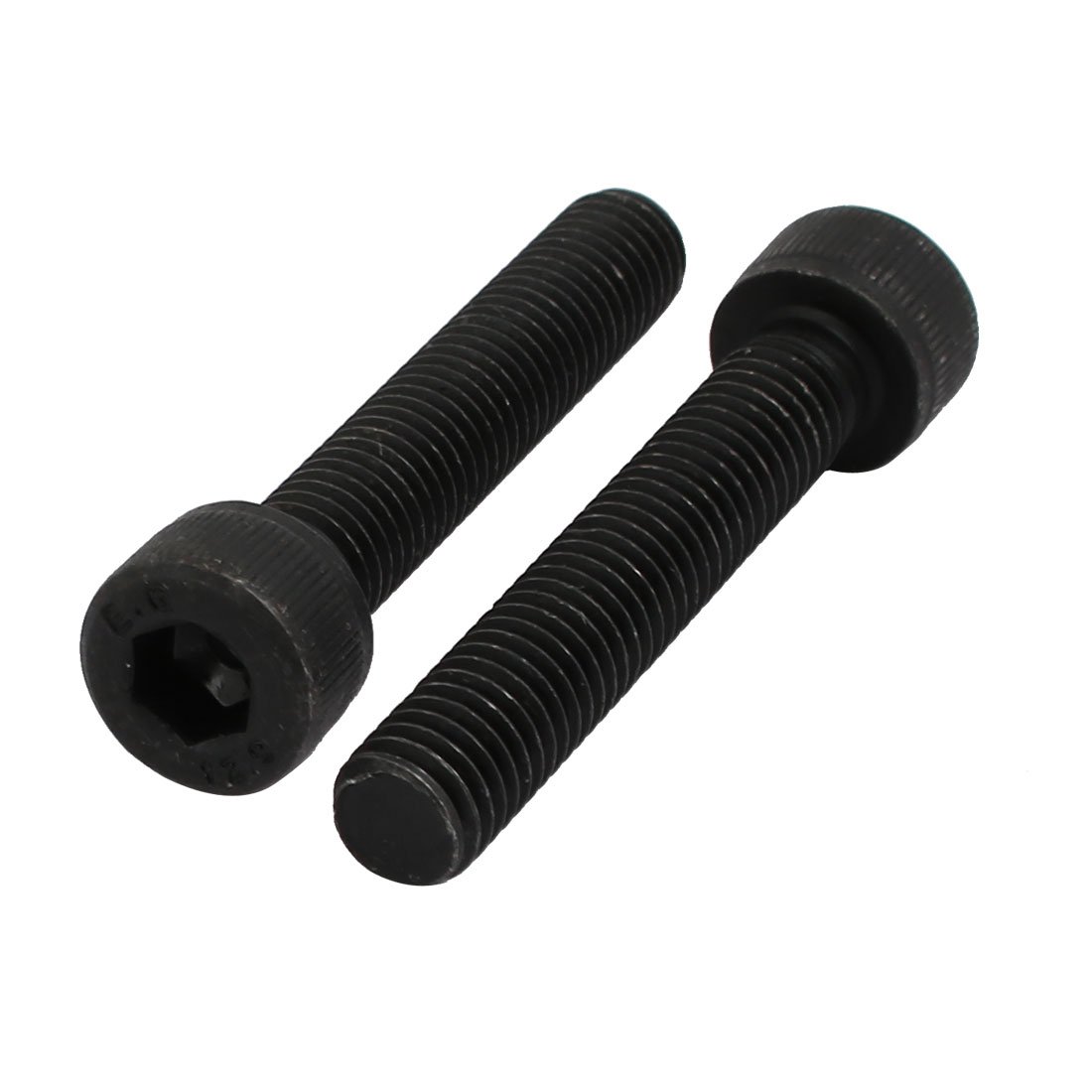 Sourcingmap 2pcs M8x45mm 12.9 Grade Hex Socket Cap Left Hand Thread Screw Bolt Black