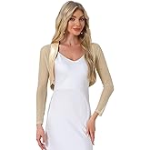 Allegra K Women's Satin Shrugs for Evening Dress Open Front Mesh Cardigan Elegant Wedding Bolero