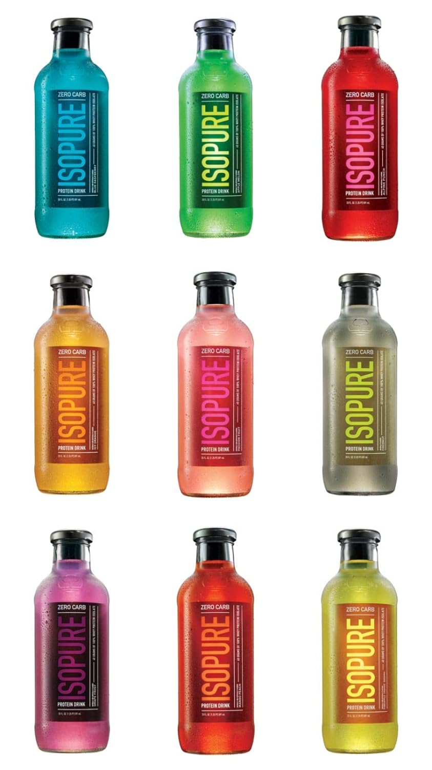 Amazon Com Nature S Best Isopure Protein Drink 100 Whey Protein Isolate Zero Carb Keto Friendly Ready To Drink One Of Each Flavor Variety Ounce 9 Bottles Grocery Gourmet Food