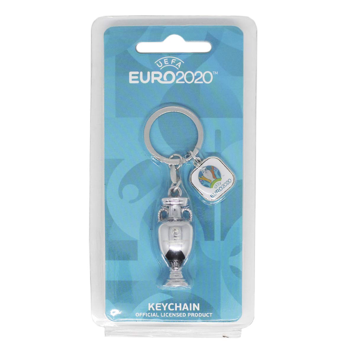 UEFA EURO 2020™ - Key ring 3D trophy - with logo pendant - metal - 7 cm