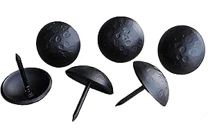 WILD WEST HARDWARE Clavos, 1" Round clavos, Lightly Hammered, Matte Black Finish… (100)