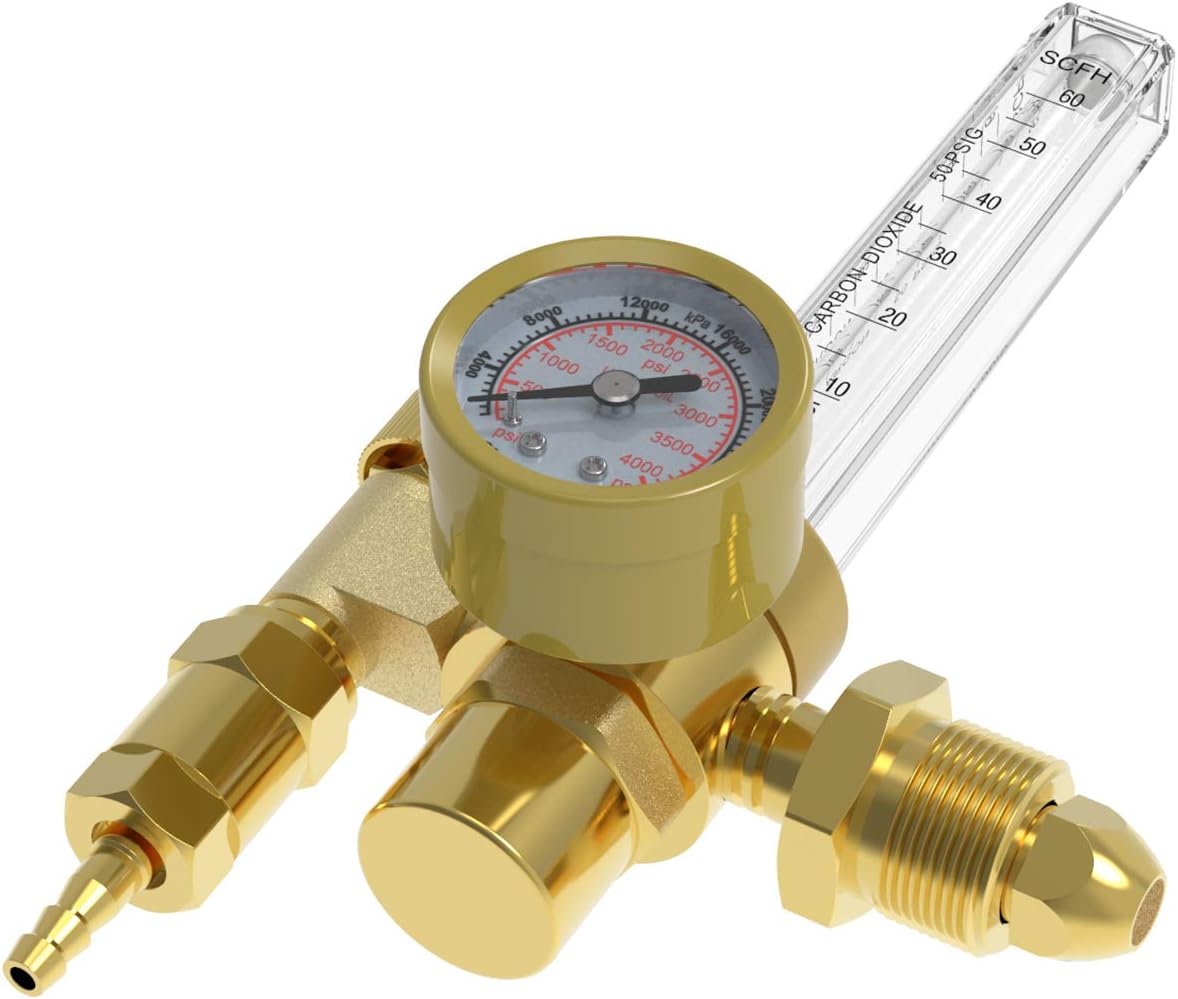 Yeswelder Argon/CO2 Mig Tig Flow Meter Gas Regulator Gauge Welding Weld - - 