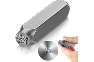 Lingvee 1/4" Jewelry Metal Stamp, Steel Design Metal Stamp Punch Tool for Making Custom Jewelry and Stamping Soft Metals