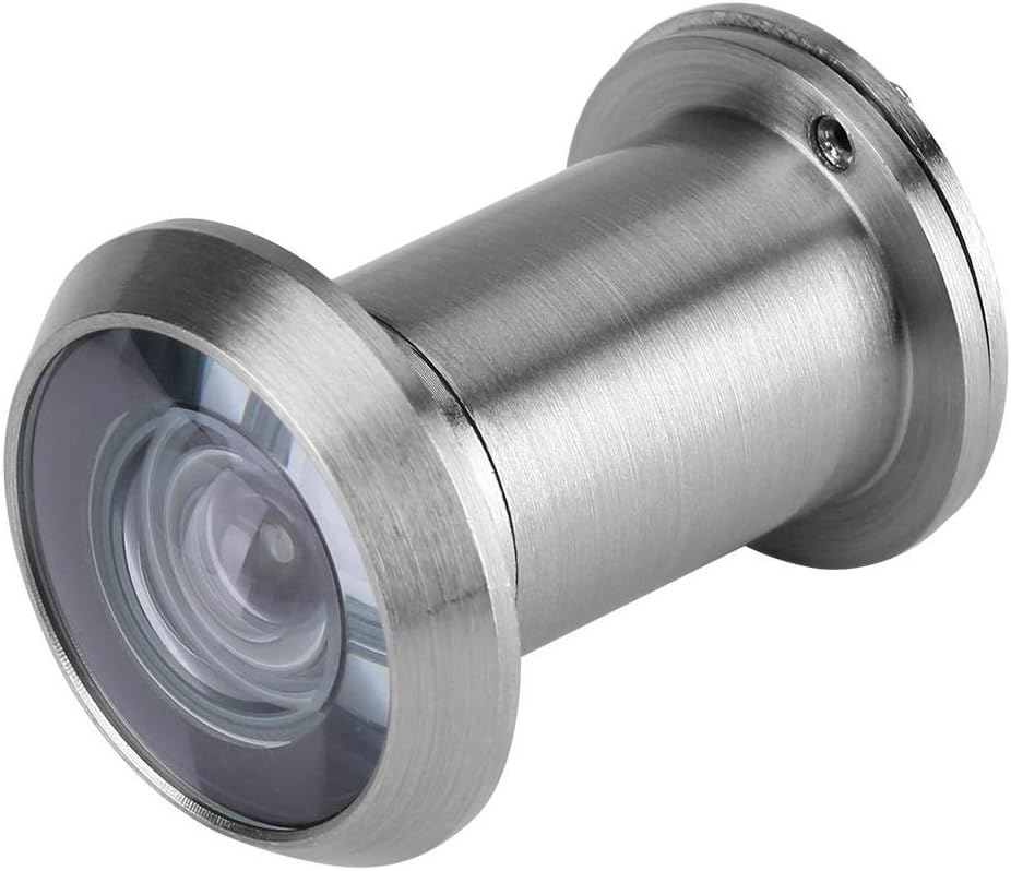 Home Security Door Viewer-Home Security Optical Glass 220 Degree Wide Angle Door Scope Viewer(silver)