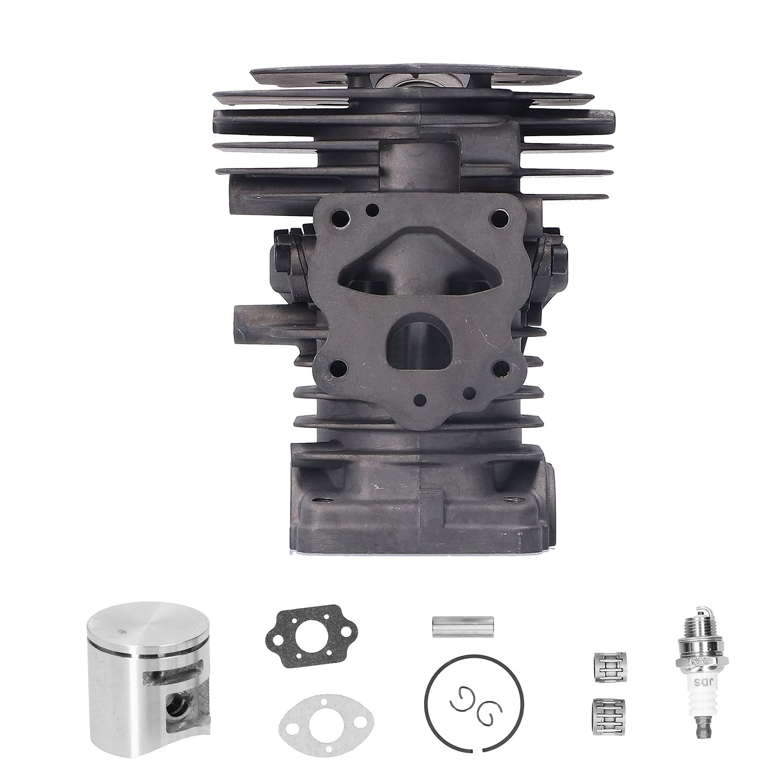 Hyuduo Cylinder Piston Kit For Husqvarna 445 450 450E Chain Saw Replacement Parts Assembly Crankshaft Engine Housing Tank Chainsaw Replacement Parts 44Mm,Gasket Retaining Ring