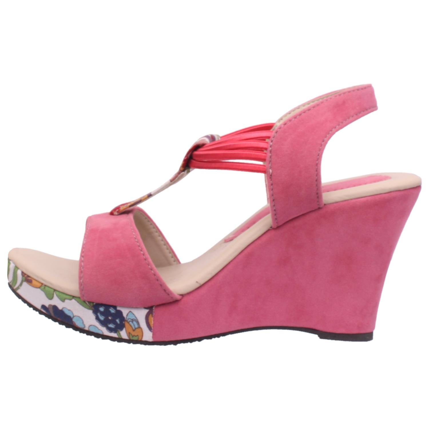 footshez printed partywear outdoor wedding casual heel for women and girls