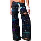 MARSVOVO Wide Leg Sweatpants for Women Fall Winter Elastic High Waisted Athletic Casual Comfy Vacation Travel Harem Pants