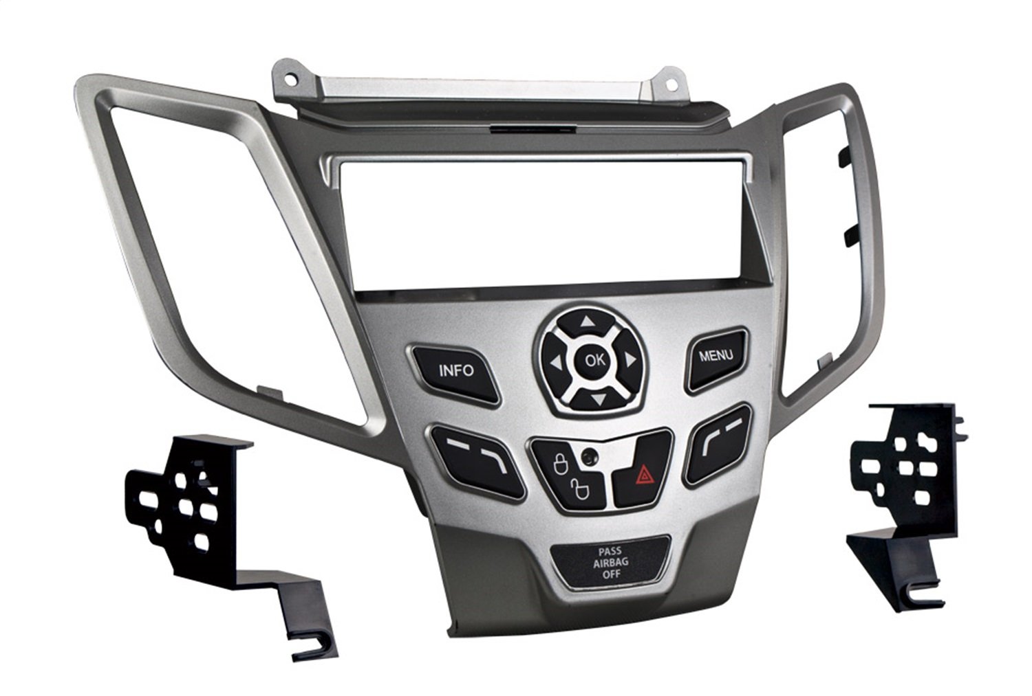 Metra 99-5825S Single DIN Dash Installation Kit for 2010-Up Ford Fiesta Vehicles (Silver)