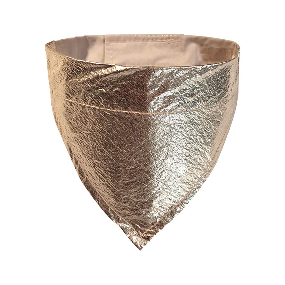 YOFASEN Waterproof Dog Collar Turban, Soft And Breathable Reflective Pet Bib Scarf, Polyester Material, Easy To Clean，Golden/Xl