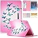 Dteck iPad Mini 2 Case, Mini 3 Case, Folio Stand Premium Leather Case with Smart Auto Sleep/Wake Protective Cover Magnetetic for Apple iPad Mini 1/ Mini 2/Mini 3, Butterflies