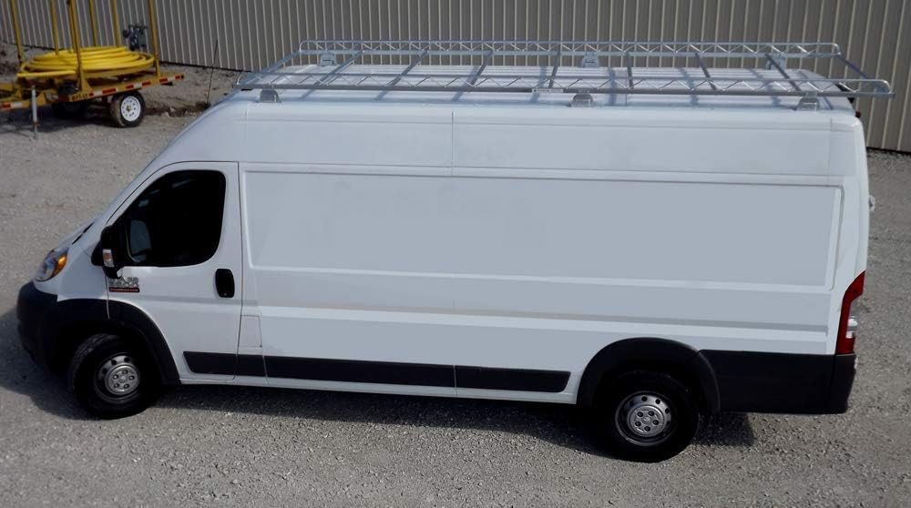 14' Knock-Down Van Rack with 60" CROSSBARS (9) - FITS All FULLSIZE Extended Length Dodge PROMASTER Van with 159" WHEELBASE.