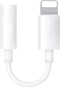 [Apple MFi Certified] Lightning to 3.5mm Headphone Jack Adapter, 3.5mm Female Audio Earphone Stereo Connector Compatible for iPhone 11/11 Pro/XS/XR/X 8, iPad, Support Music Control & Calling Function