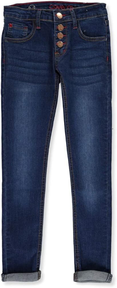 girls button fly jeans