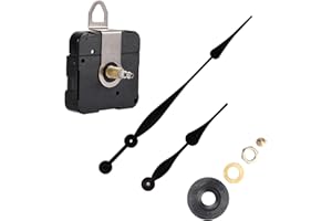 Wall Clock Repair Kit with Long Spade Hands, High Hi Torque Quartz Clock Motor Movement Replacement Parts Kit Battery Operate