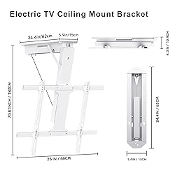 Yegosh Electric Ceiling TV Mount, Remote Adjustable