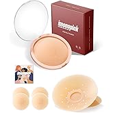 IMONOPICK Nipple Covers For Women, 2 Pairs Sticky Bra, Reusable Pasties Nipple Covers Waterproof with Travel Box