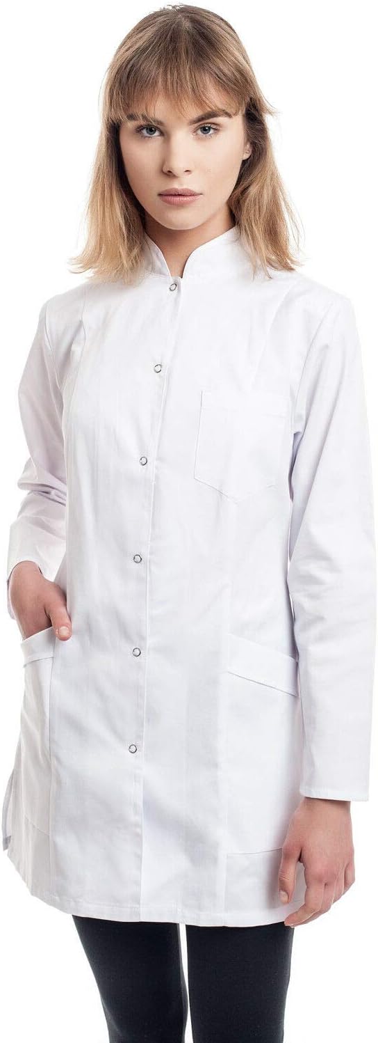 Vest Albus Women's Stylish Medical White Lab Coat Uniform Ladies Nurse Doctor's Jacket