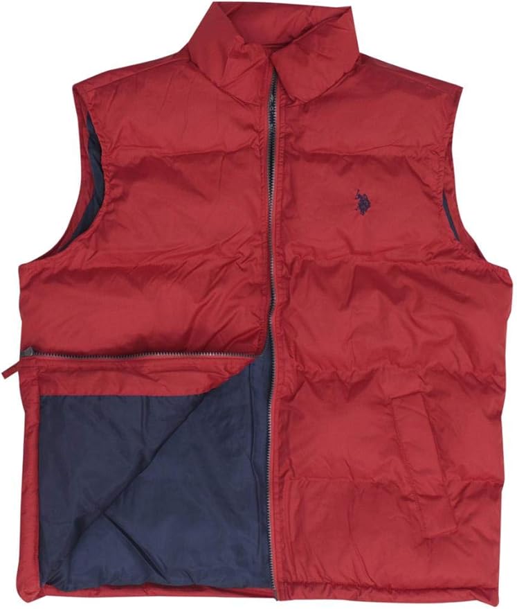 U.S. Polo Assn. Men's Signature Bubble Vest, Engine red, XL at Amazon Men’s Clothing store