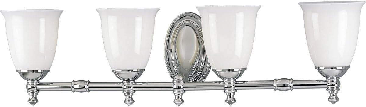 Progress Lighting P3041-15 Victorian Bath & Vanity, 4-Light, Polished Chrome