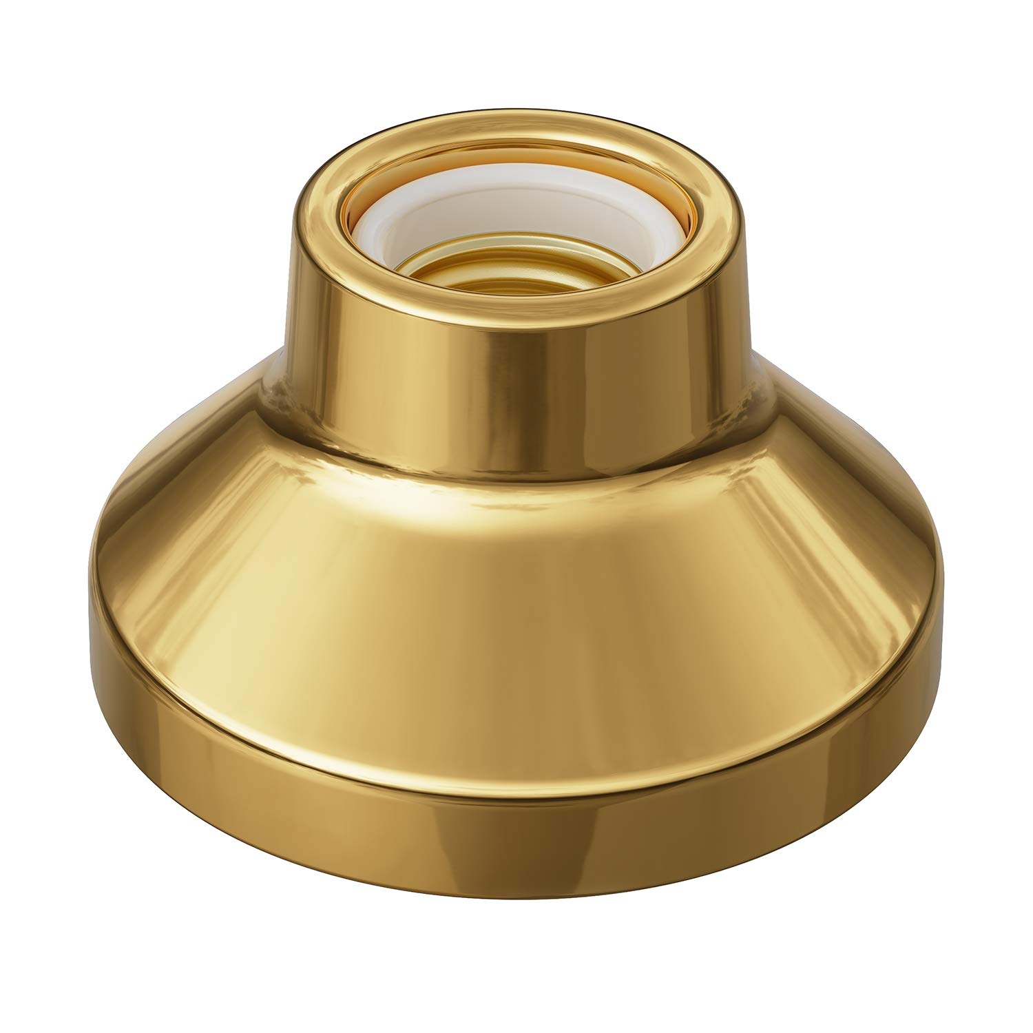 ledscom.de Ceiling Light/lamp Holder Elektra, Porcelain, Shiny Gold, 1x E27 max. 300W — image 1