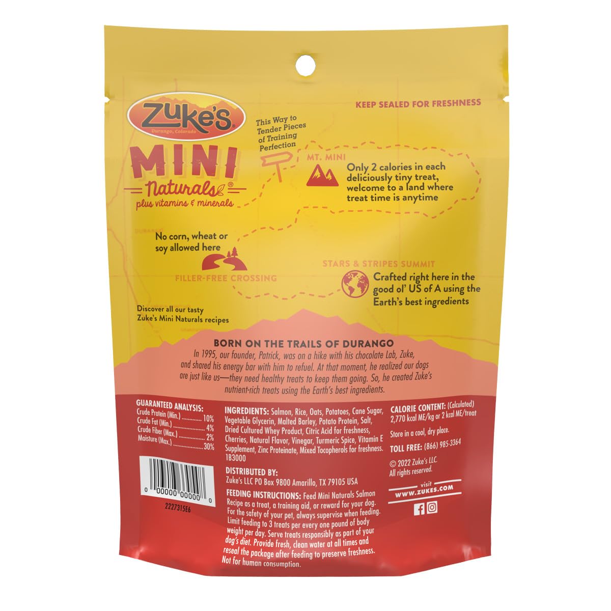 Zuke’s Mini Naturals Dog Training Treats for Dogs, Pet Treats made with Real Salmon, 16 oz. Resealable Pouch - 16 oz. Bag