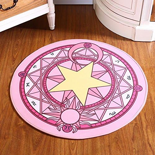Infant Shining Bedroom Carpet Cartoon Diameter 60cm Pink Sakura Magic Circle Children Round Play Carpet Computer Chair Hanging Basket Puzzle Mats