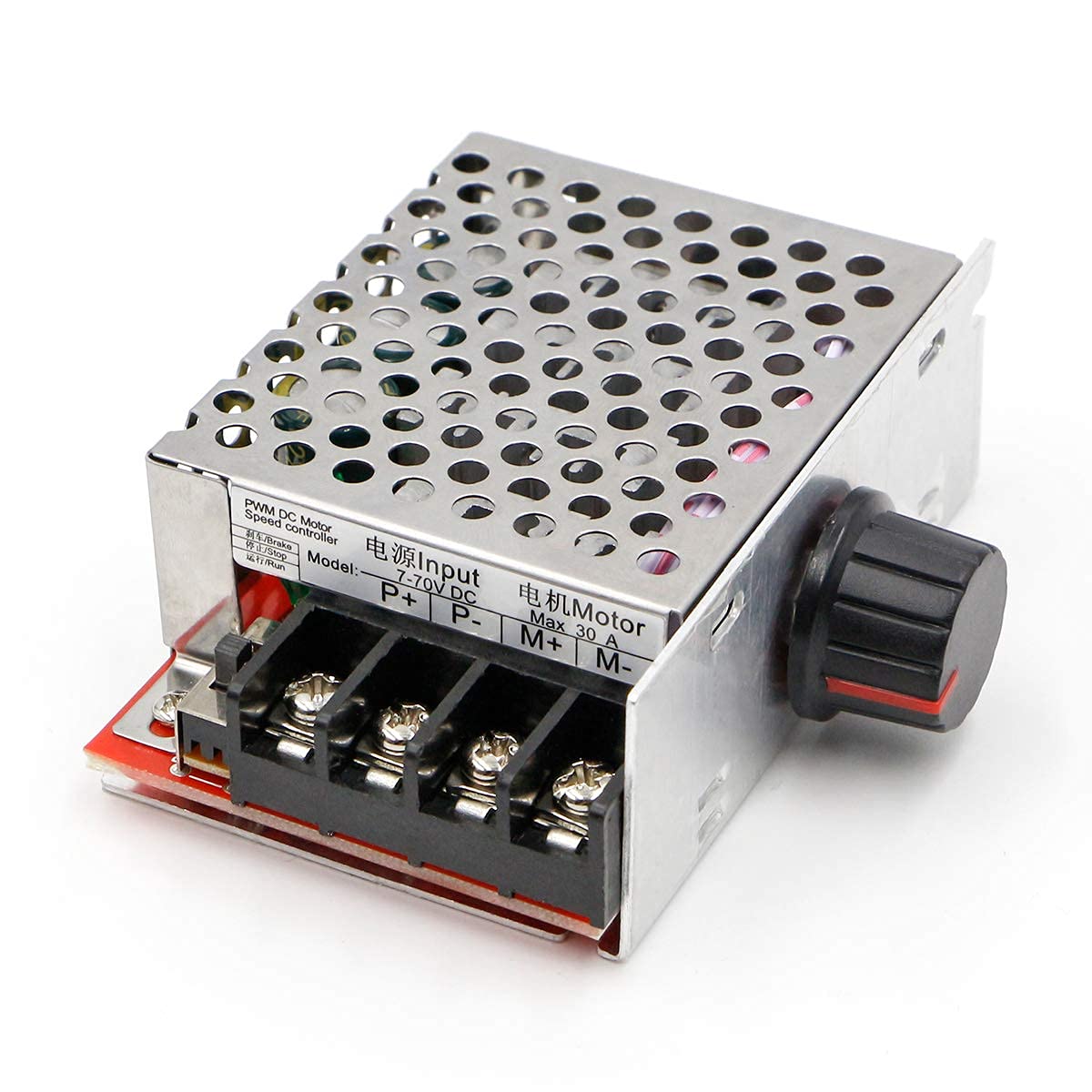 Fasizi 7-70V 30A PWM DC Motor Speed Controller Switch Control 12V-48V with 30 Amp Fuse