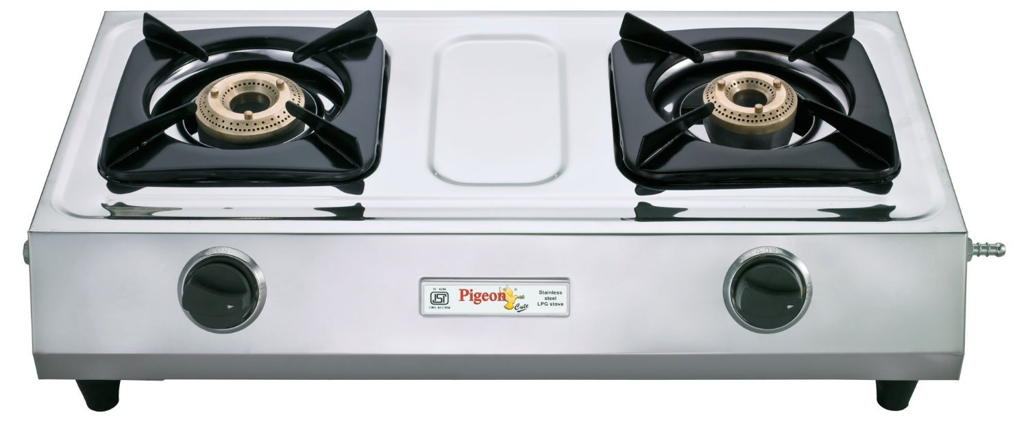 Buy Pigeon by Stovekraft Stainless Steel Cute LPG Stove, 2 Burner