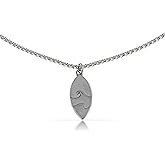 Made by Nami Men's Stainless Steel Necklace with Pendant Black 60 cm Long Waterproof Surfer Jewellery