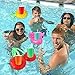 Angela&Alex Inflatable Drink Holders 15 PCS Drink Floats Beverage Cup Coasters for Pool Beach Party Supplies Favors Kids Bath Toys Swan Crab Pineapple Palm Tree Watermelon Rabbit Hot Tub Accessories