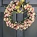 ManYee Front Door Wreaths Silk Wreath for Summer Artificial Rose Flowers Garland for Indoor Outdoor Home Kitchen Wall Wedding Festival Holiday Decorations